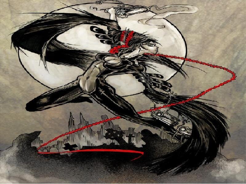 Anime Character in Combat — Black, Dramatic, Night, Manga