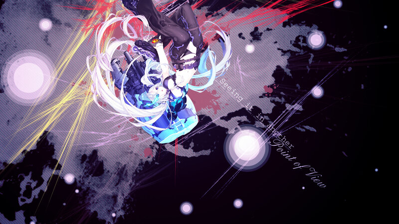 Anime Character in Combat — Blue, Dramatic, Night, Digital Art