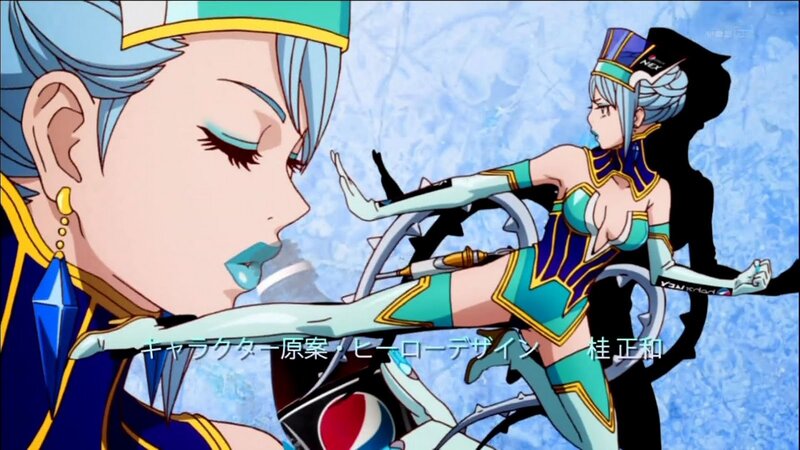 Anime Character in Combat — Blue