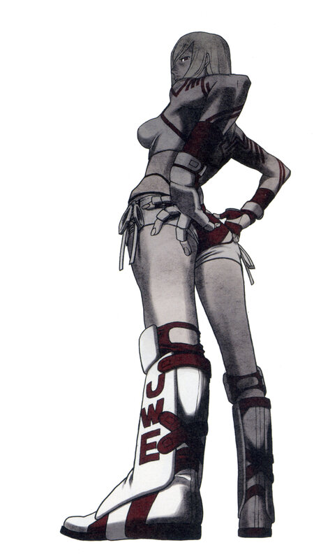 anime character in combat gear