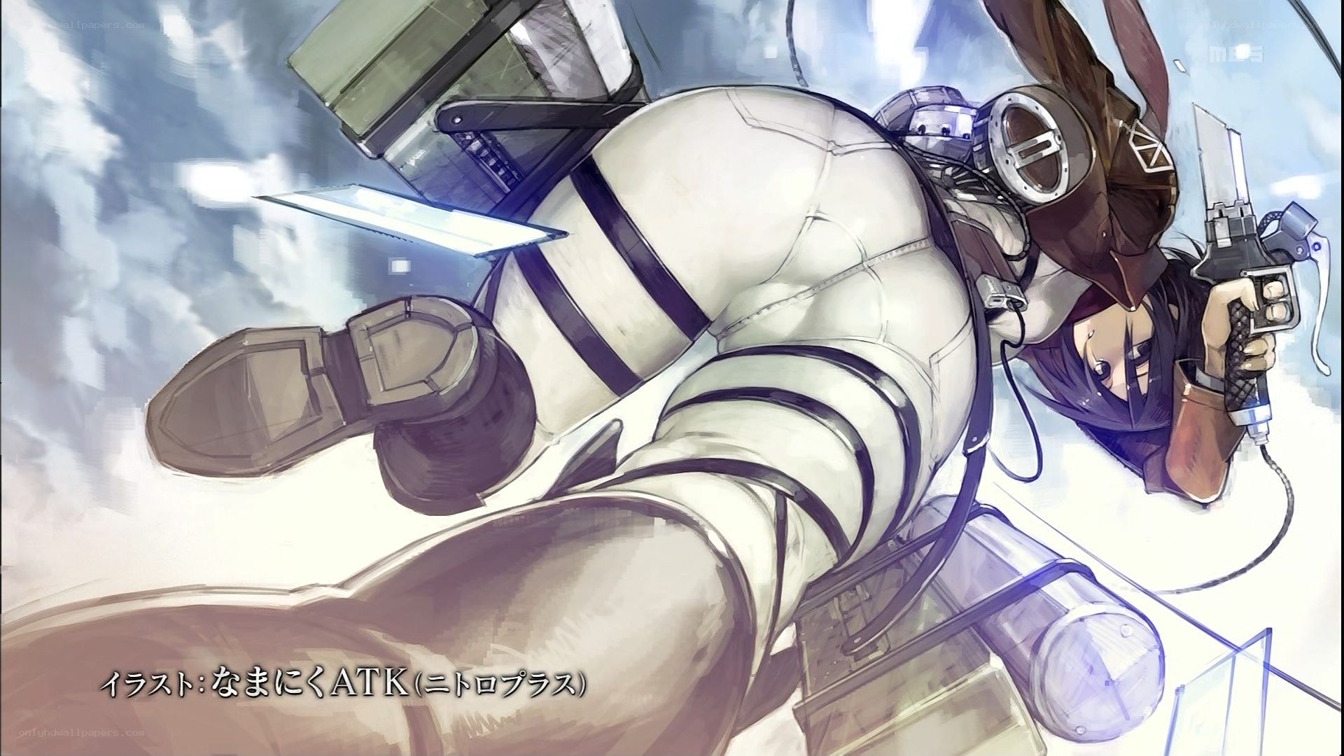 anime character in combat gear