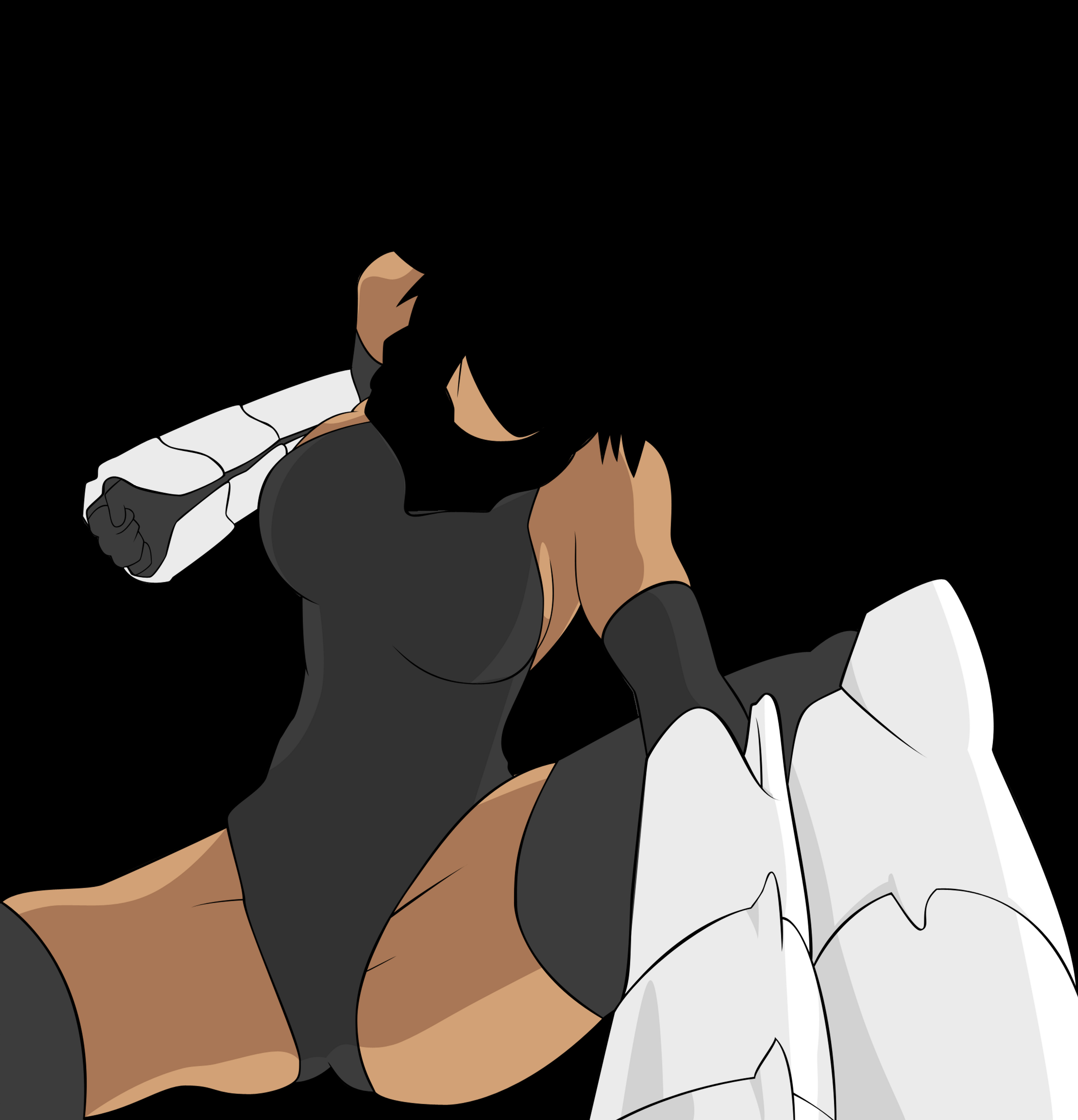 anime character in combat pose