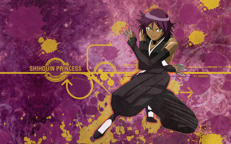 Anime Character in Combat Pose — Purple