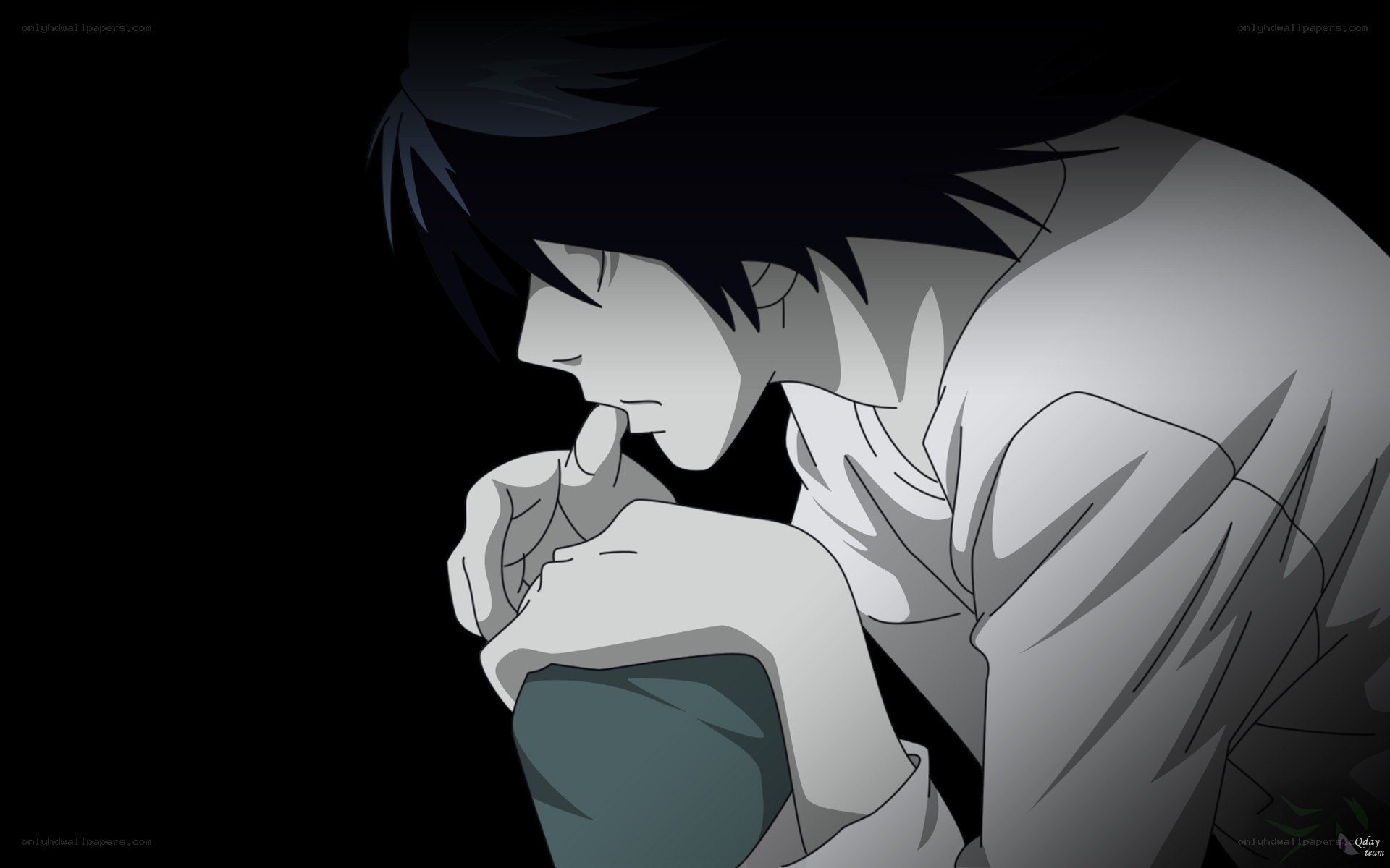 anime character in contemplation