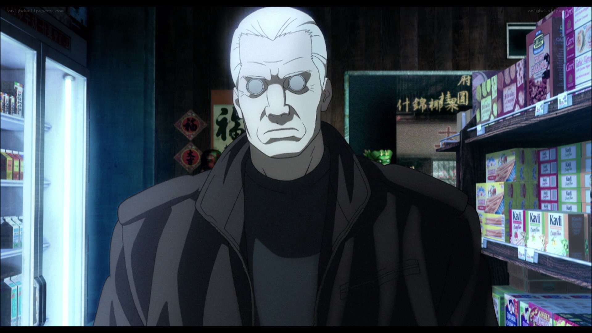 anime character in convenience store