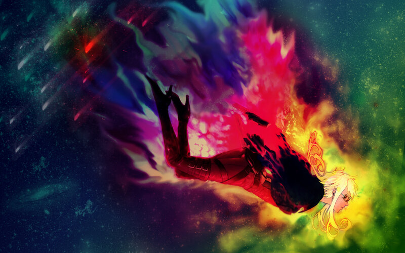 anime character in cosmic explosion