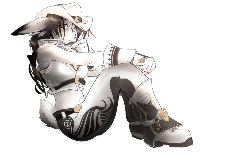 anime character in cowboy outfit