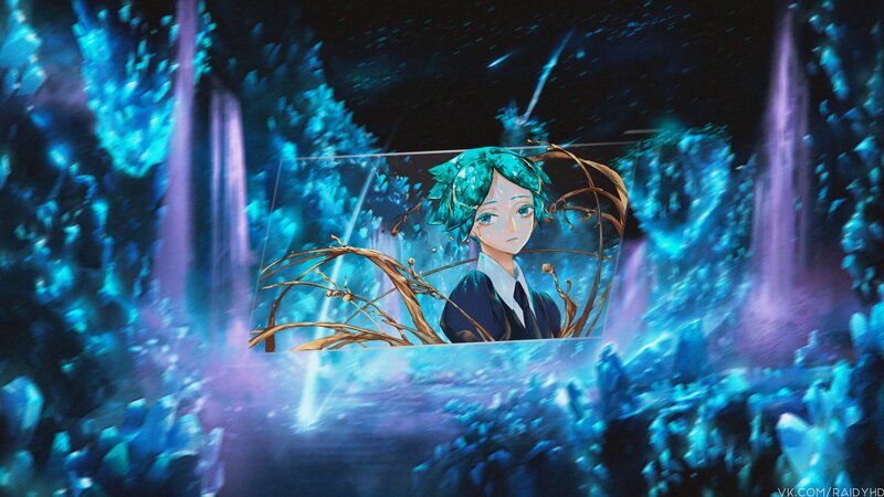 Anime Character in Crystal Cave
