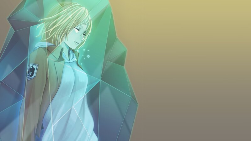 anime character in crystal