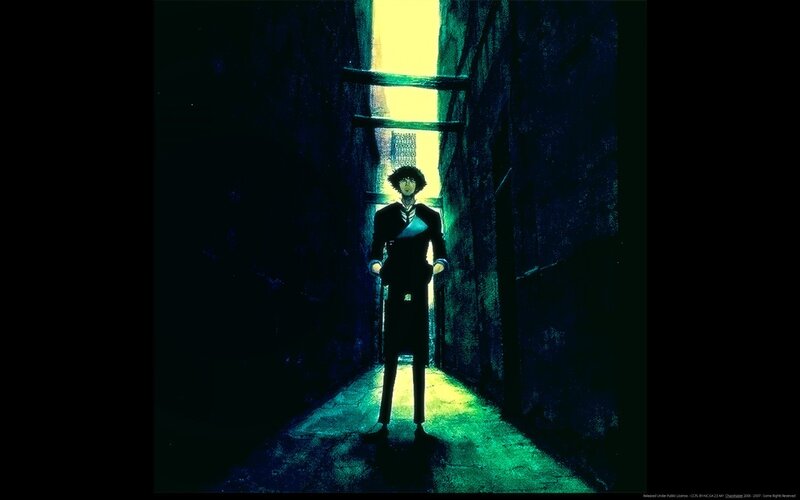 anime character in dark alley