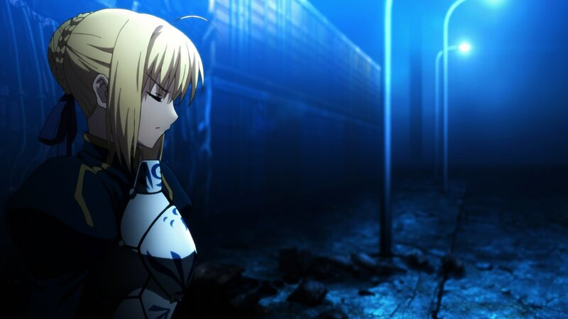 anime character in dark alley