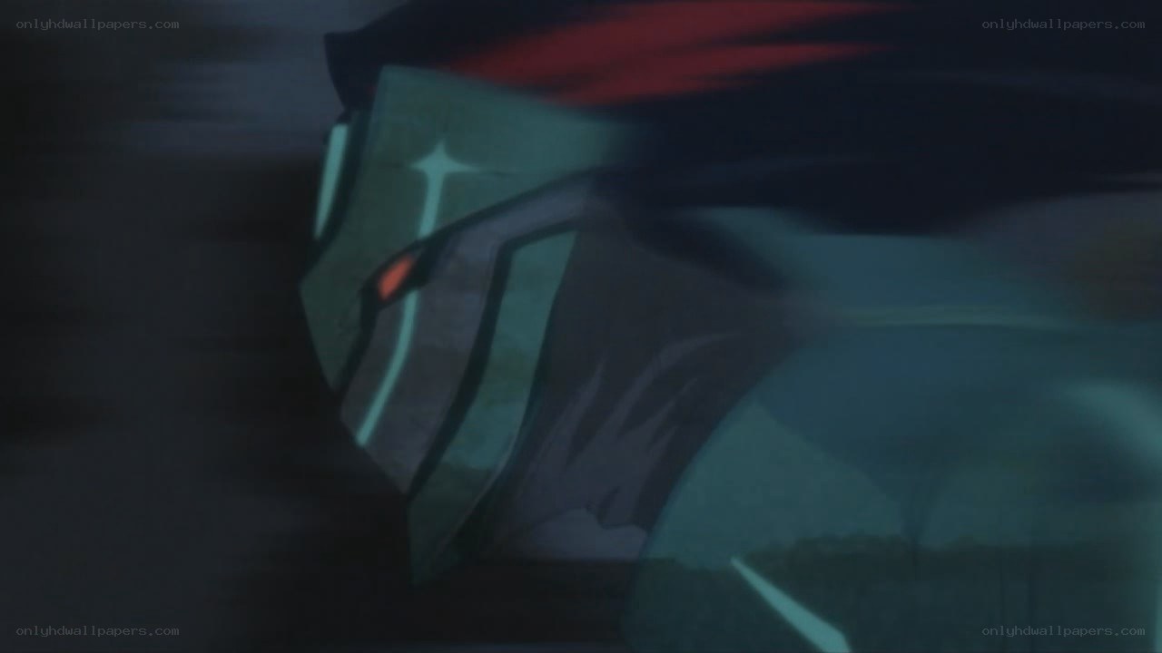 anime character in dark armor