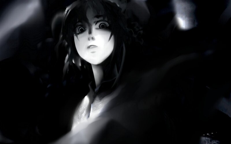 Anime Character in Dark — Black