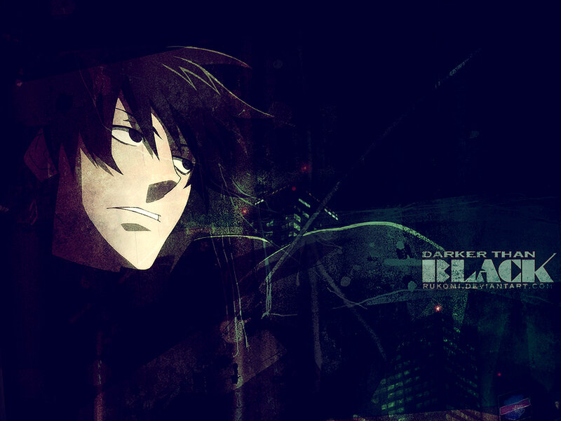 Anime Character in Dark City — Black
