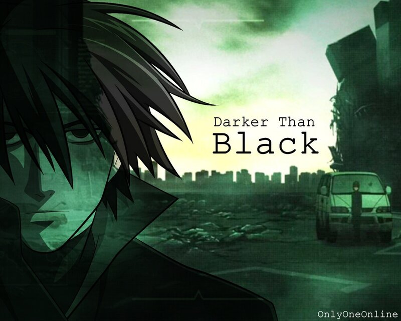 Anime Character in Dark City — Green