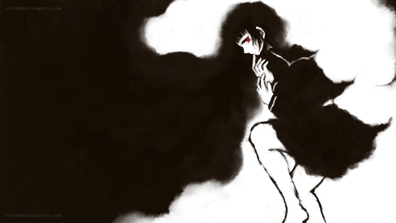 anime character in dark cloak