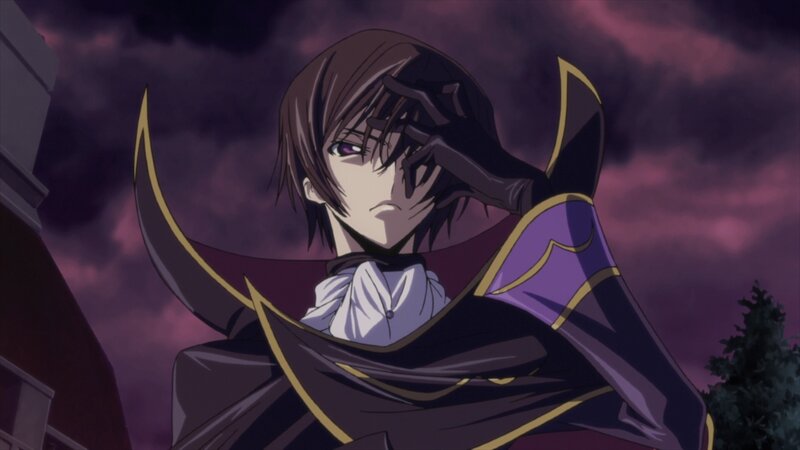 anime character in dark cloak