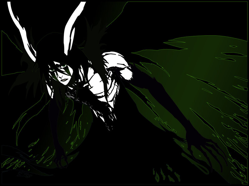 anime character in dark cloak