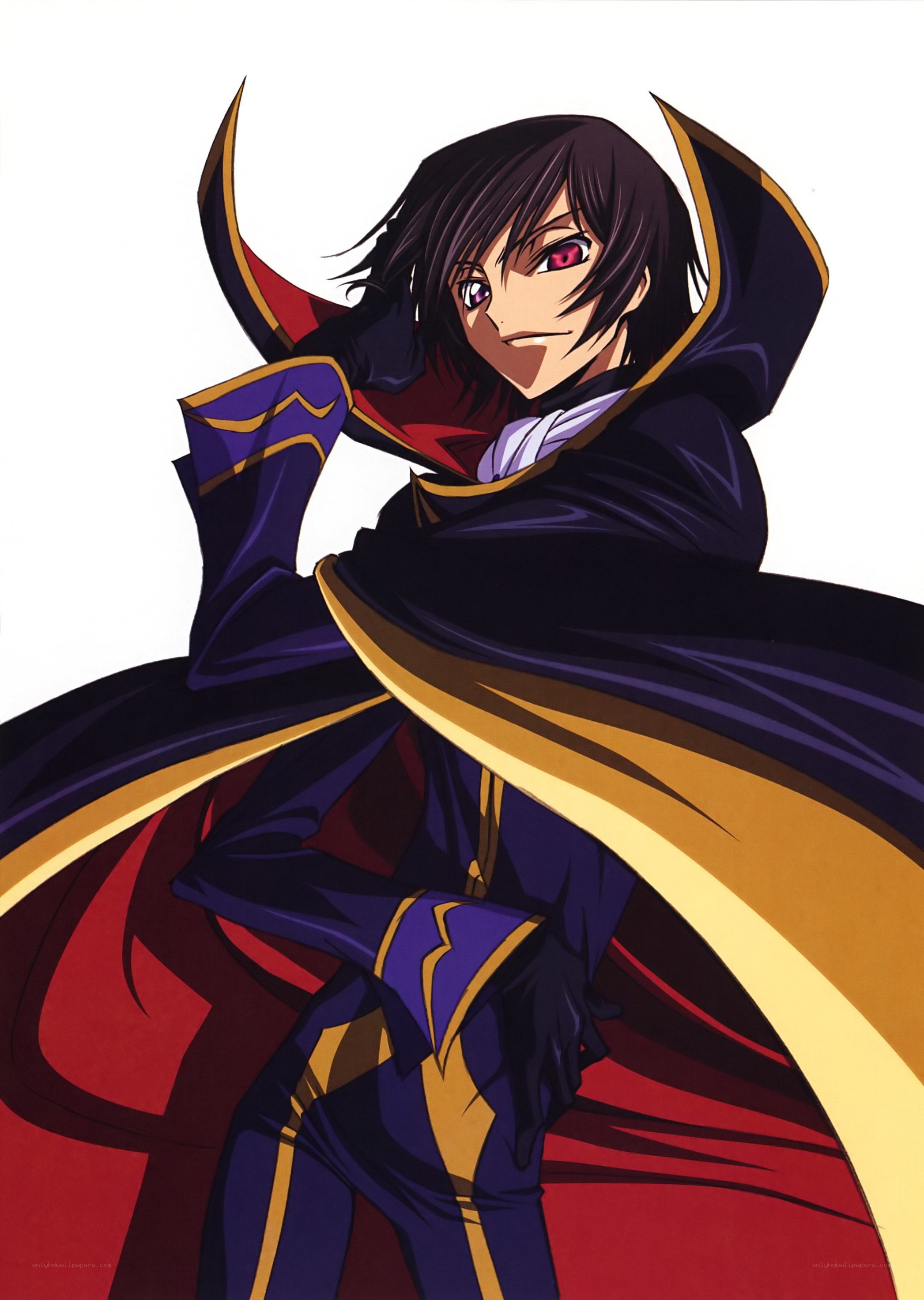 anime character in dark cloak