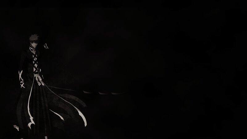 Anime Character in Dark Cloak — Black, Dramatic, Night, Sword