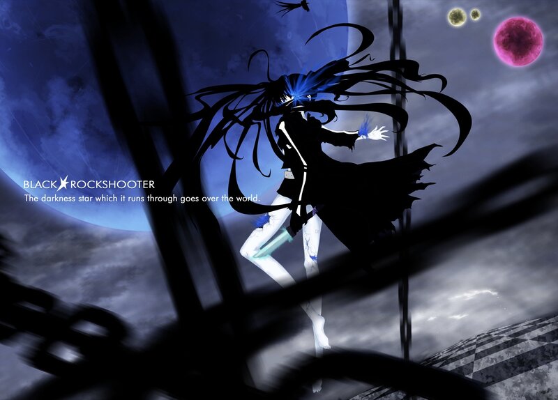 Anime Character in Dark Cloak — Black
