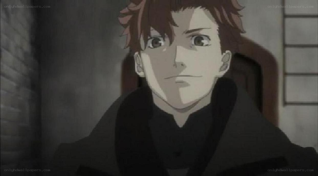anime character in dark coat