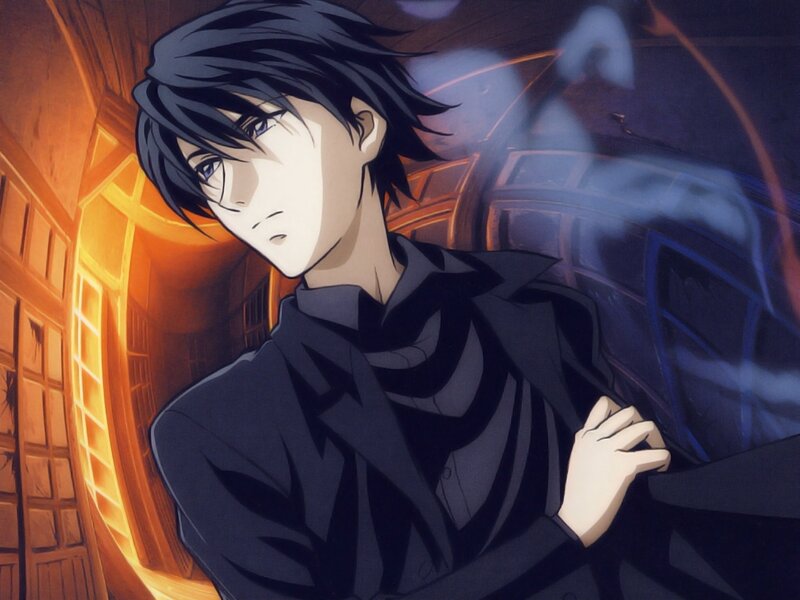 Anime Character in Dark Coat — Black