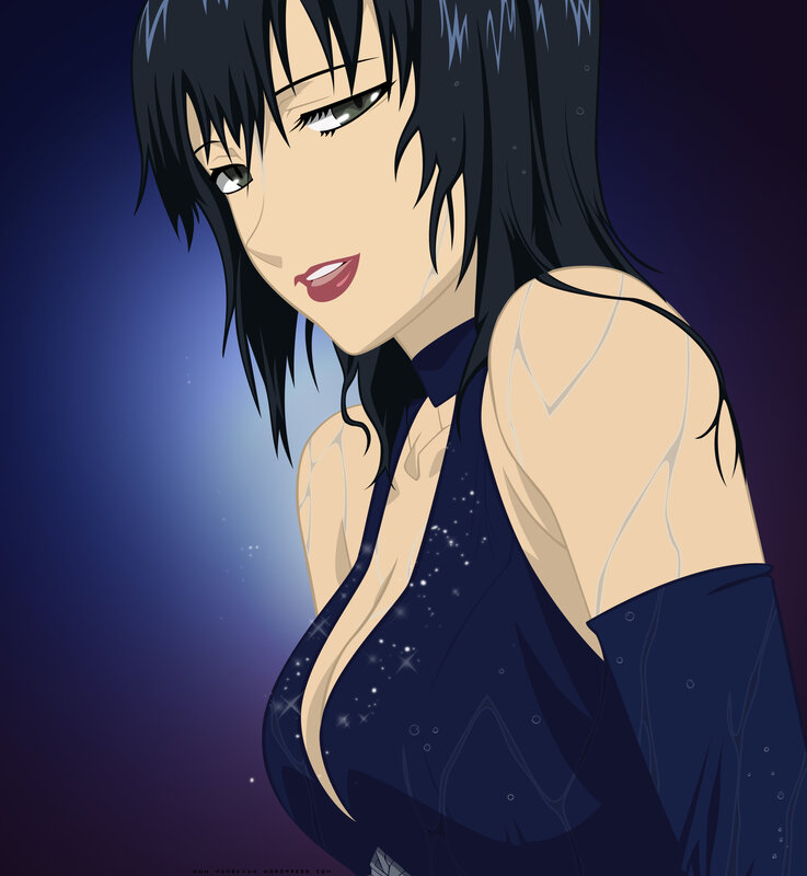 anime character in dark dress