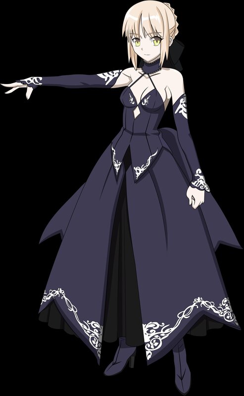 anime character in dark dress