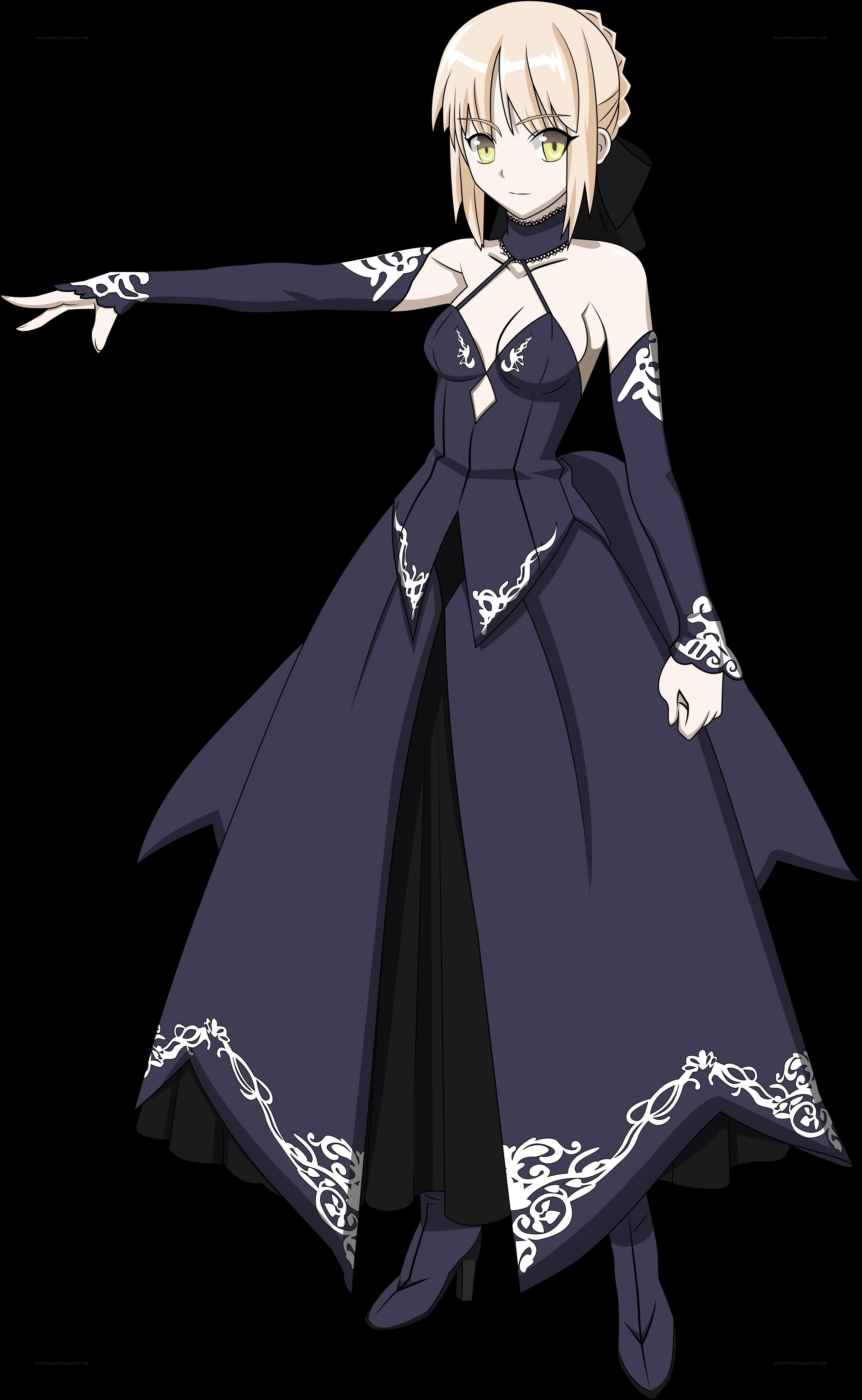 anime character in dark dress