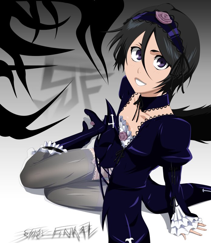 anime character in dark dress