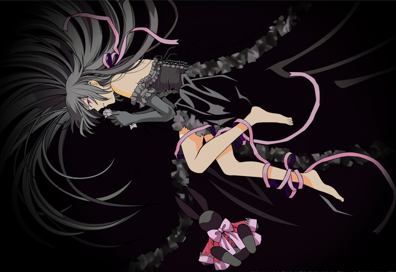 Anime character in dark dress