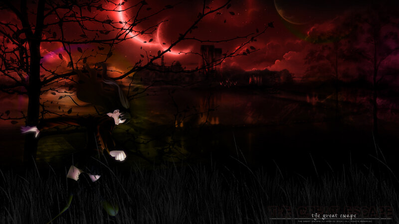 Anime Character in Dark Field