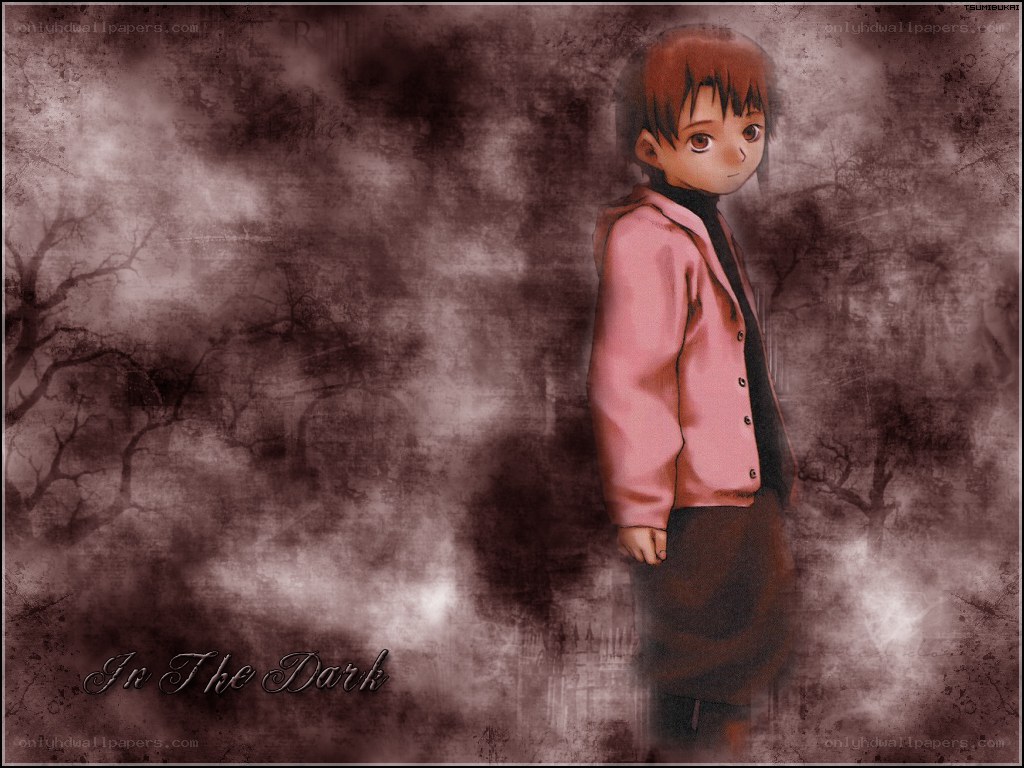 anime character in dark forest