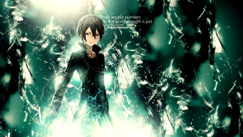 Anime Character in Dark Outfit — Black, Dramatic