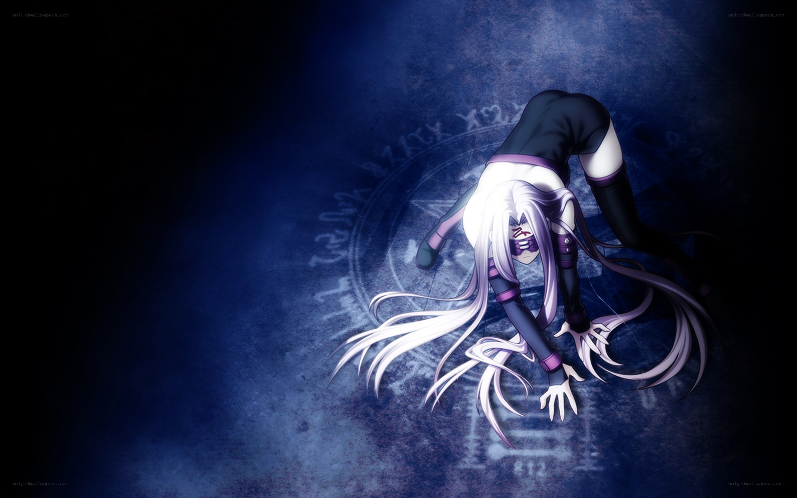 anime character in dark pose