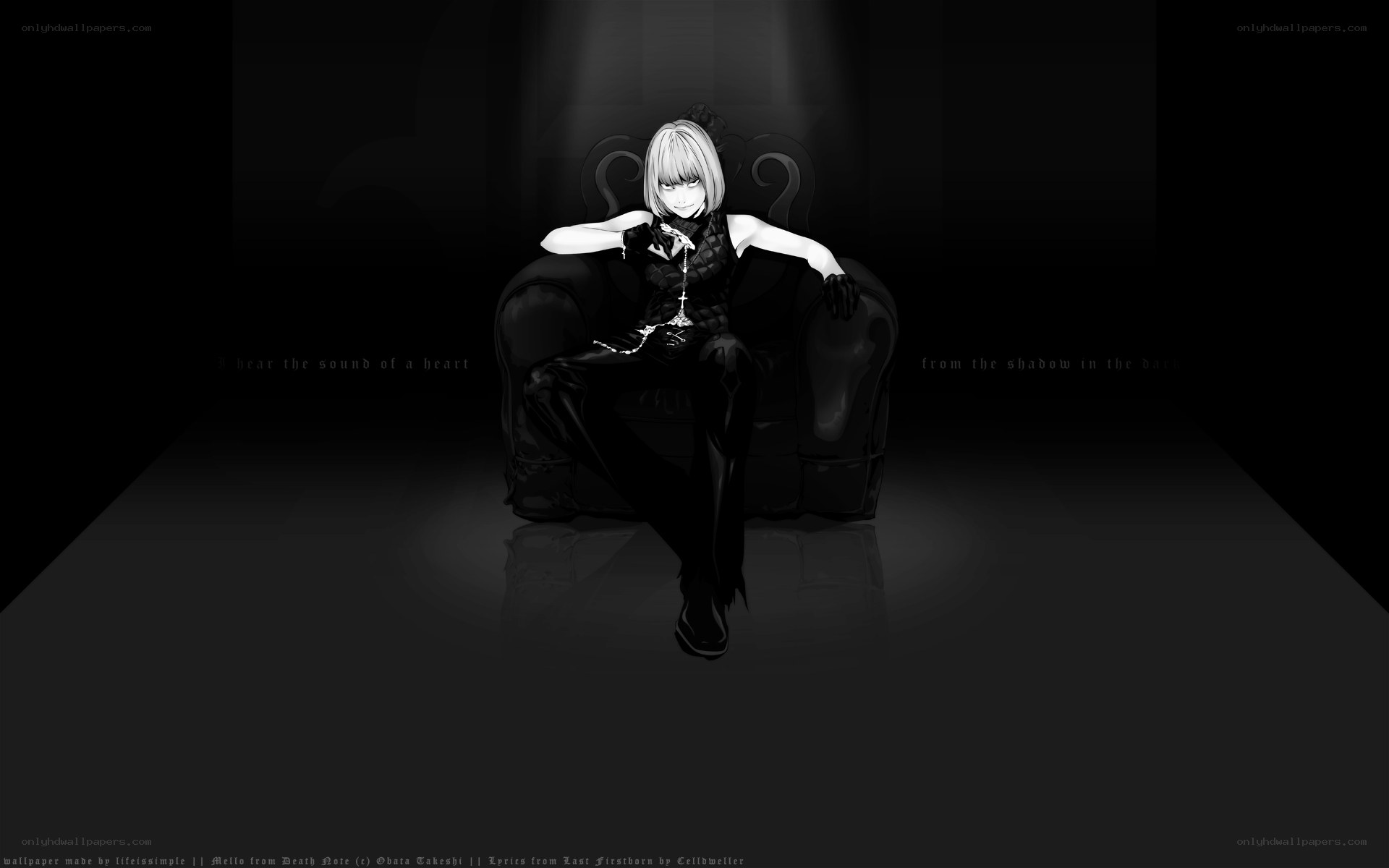 anime character in dark room