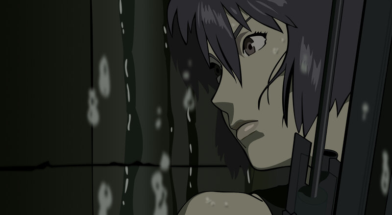 anime character in dark room