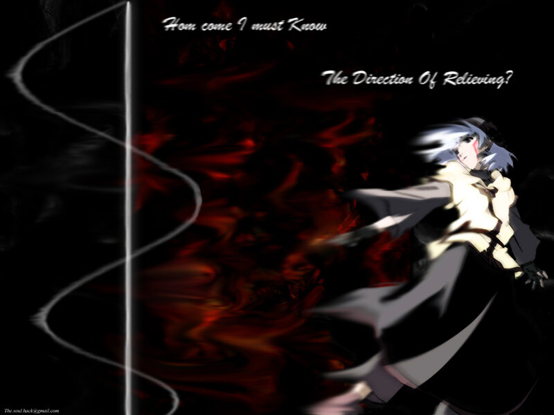 anime character in dark scene
