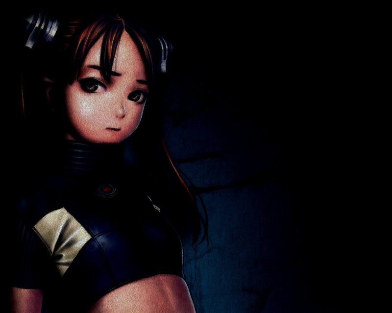 anime character in dark setting