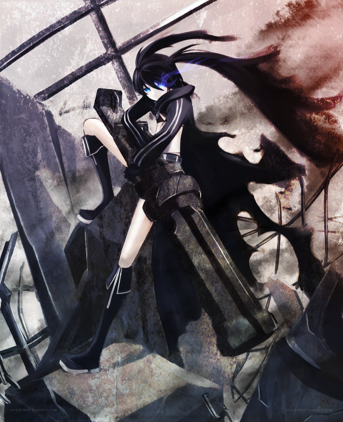 anime character in dark setting