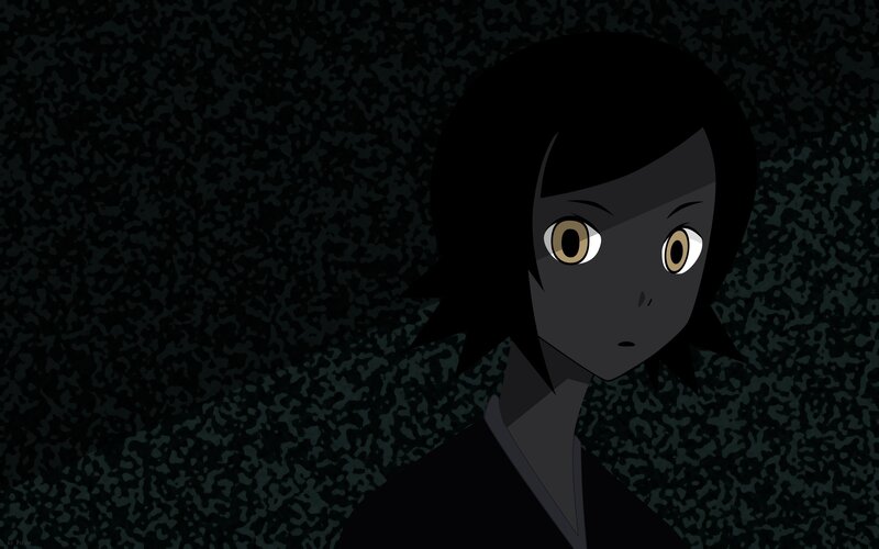 anime character in dark setting