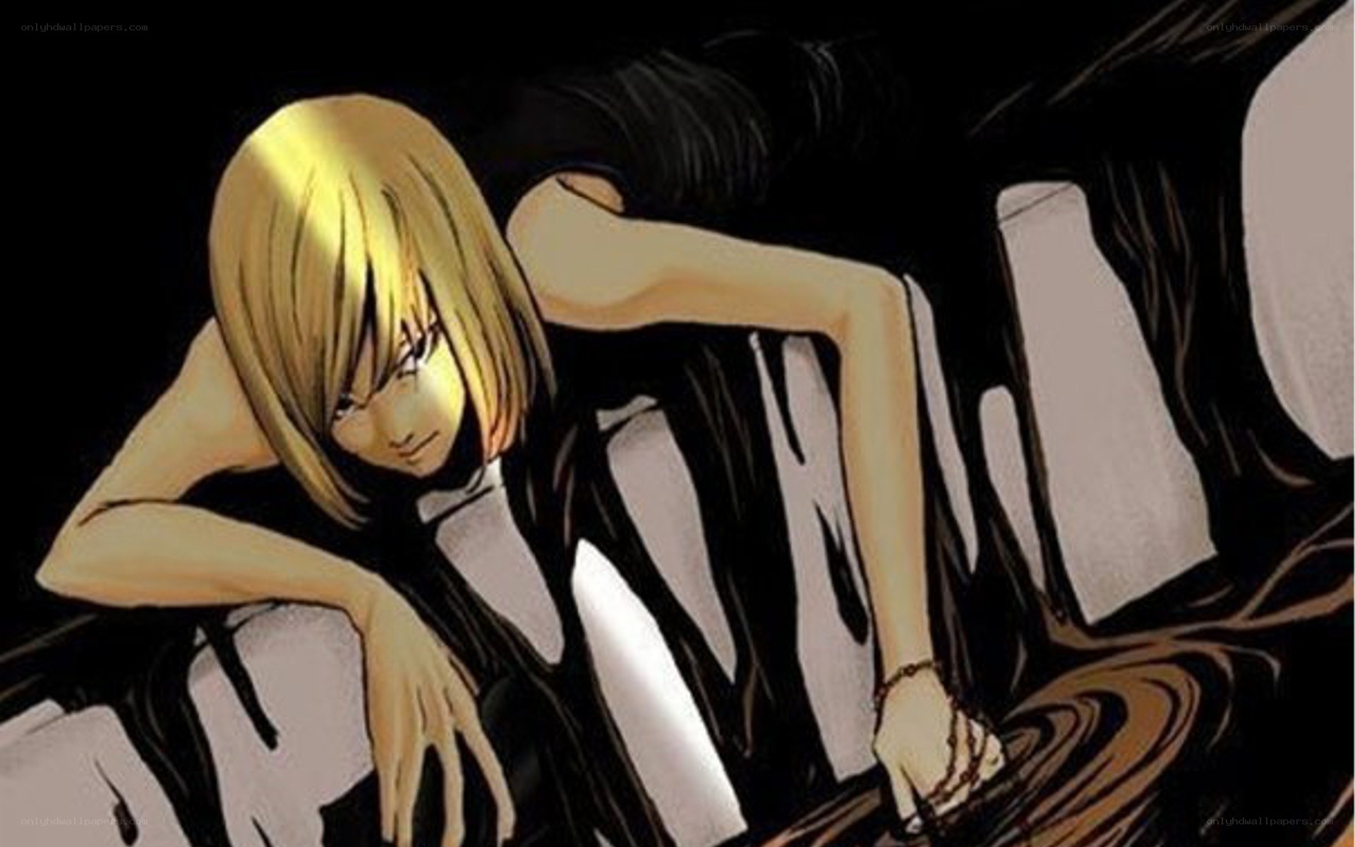 anime character in dark setting