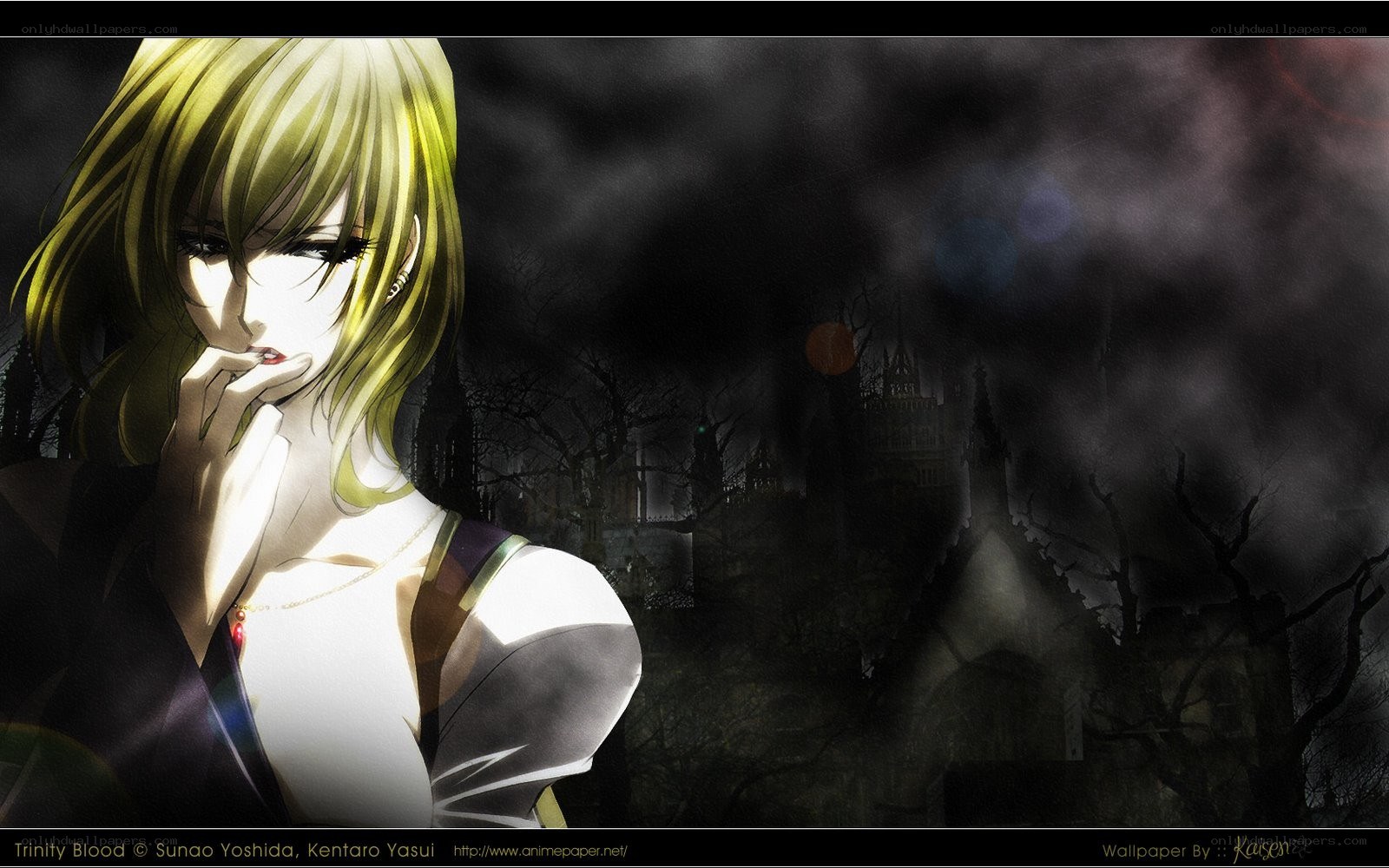 Anime character in dark setting