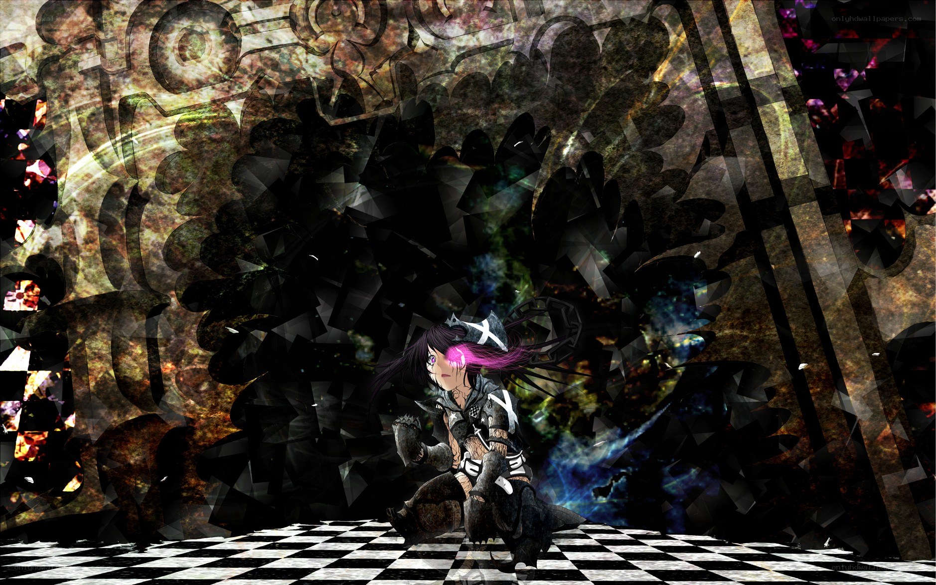anime character in dark setting