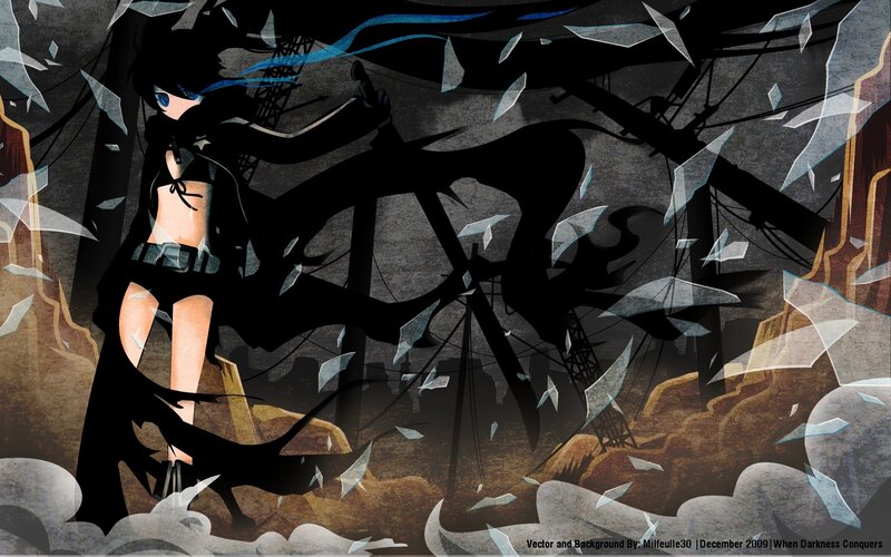 Anime character in dark setting