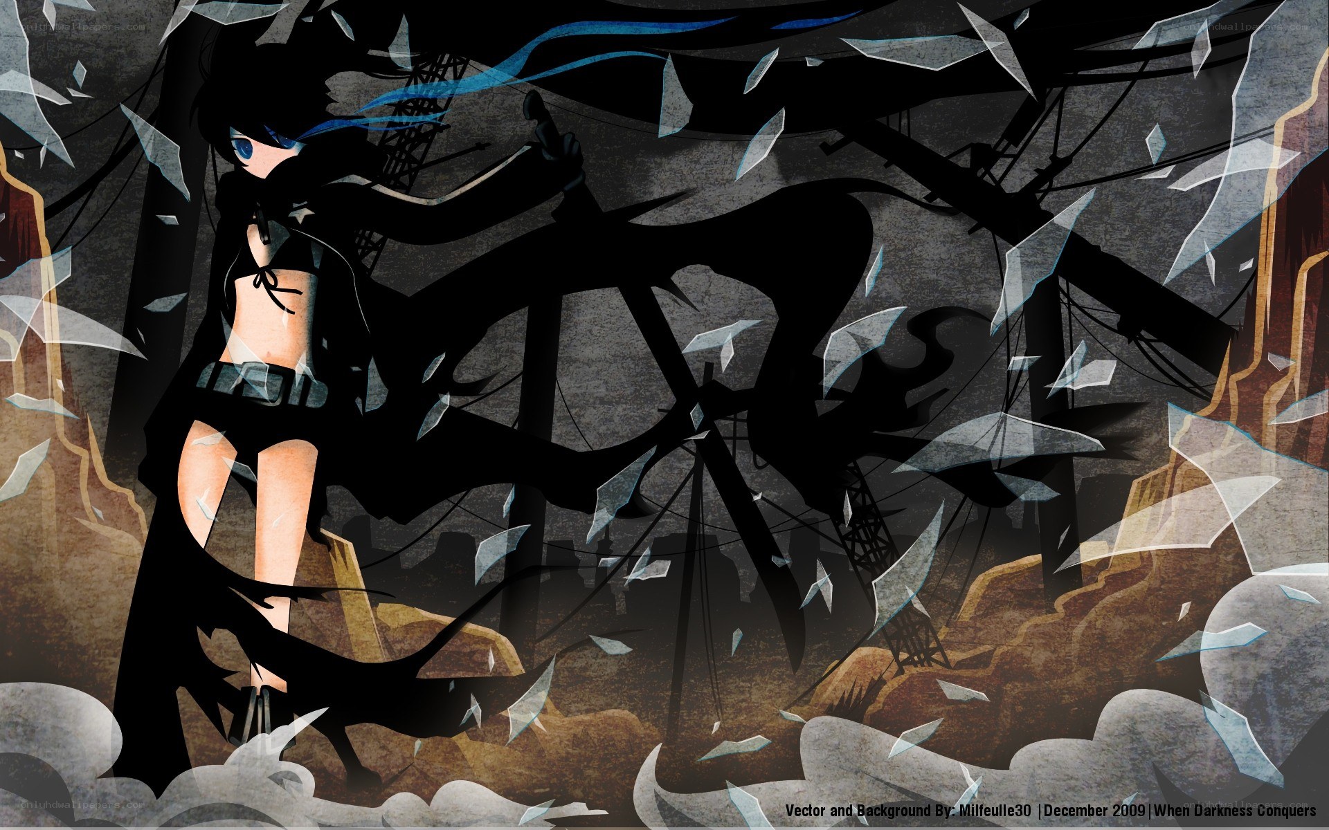 Anime character in dark setting