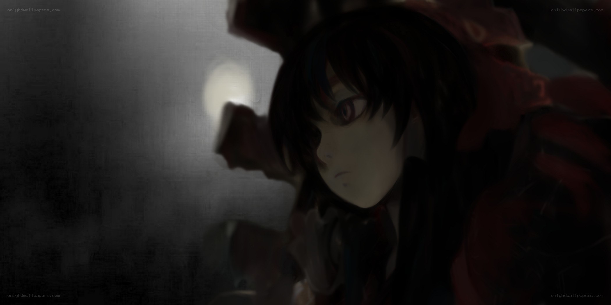 anime character in dark setting