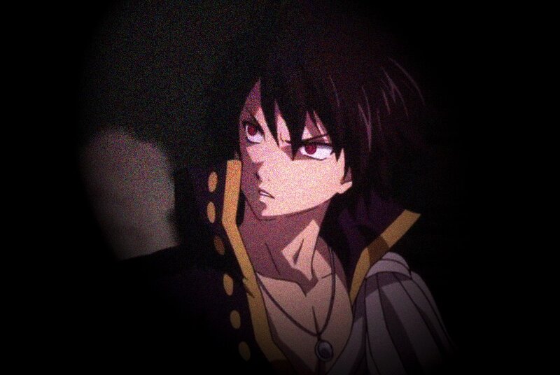anime character in dark setting