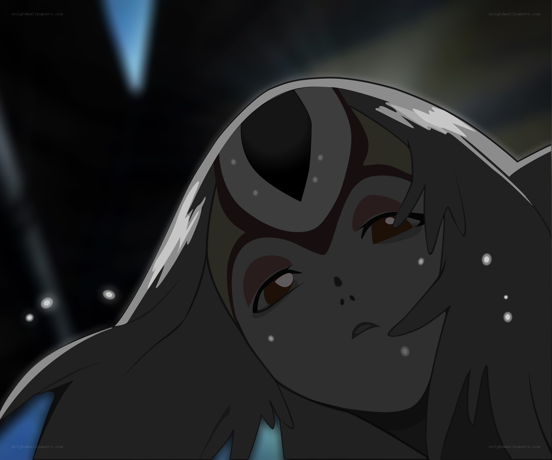 anime character in dark setting